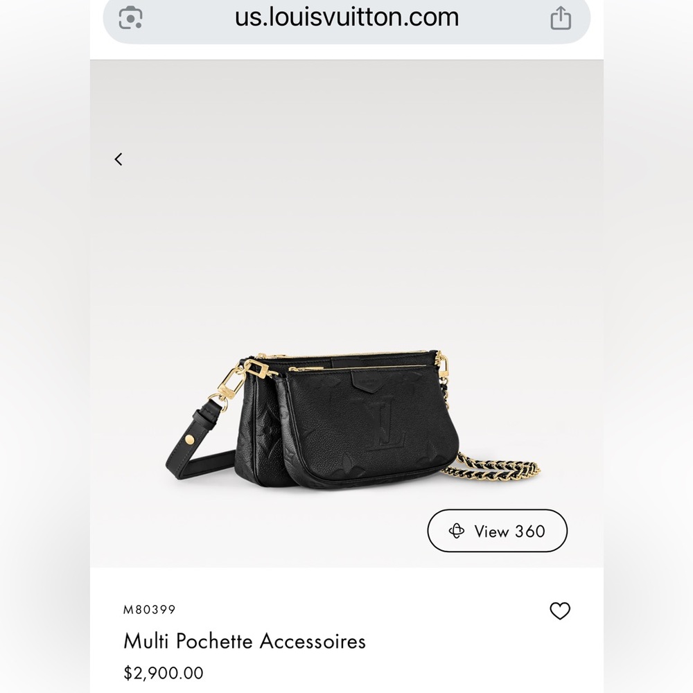 LOUIS VUITTON Black Multi Pochette Accessoires Crossbody Purse